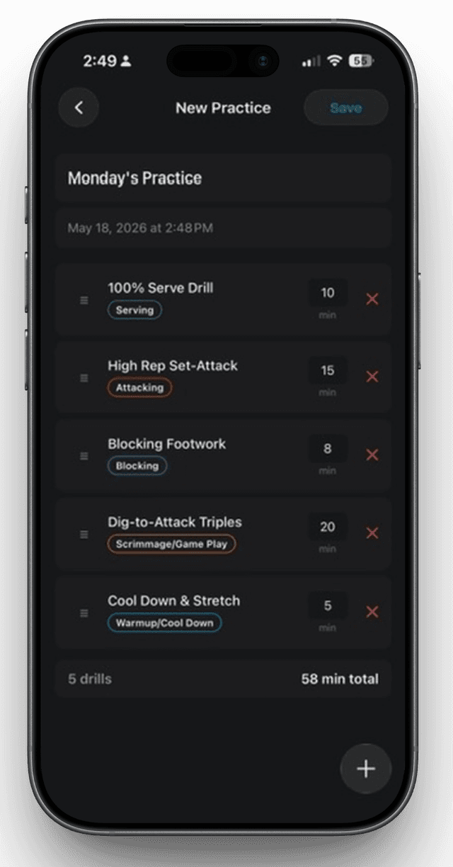 SoloCoach practice builder with drills and timer